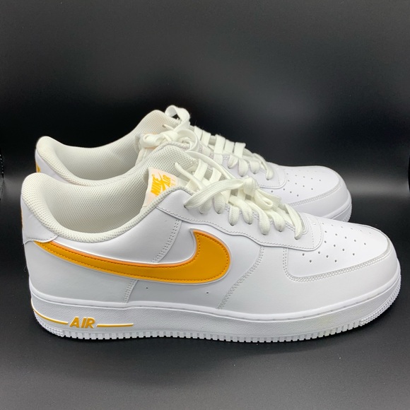 Nike | Shoes | New Mens Nike Air Force Ones White Yellow Shoes | Poshmark